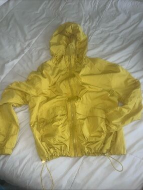 Old Navy Yellow Hooded Windbreaker Jacket